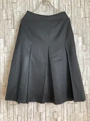 ロートレアモン　LAUTREAMONT　スカート　ブラック　黒　サイズ 2　膝丈　光沢