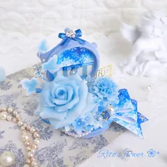 クレイフラワー ✲クラウンの宝石箱 ✧❅雪景色❅✧ フラワーアレンジメント