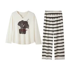 [] 長袖 パジャマセット ルームウェア レディース かわいい ソフトで快適な着用感 部屋着 居家 旅行宿泊 プレゼントを贈る 女性に適用 春夏秋