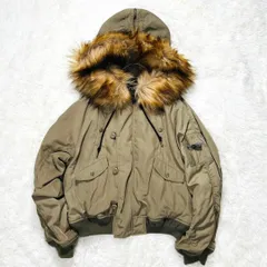 美品 moussy マウジー N2B flight jacket sage green 2 Mサイズ y2k 短丈 N2B フライトジャケット フード ファー ボンバージャケット ミリタリー グランジ 平成 ギャル ショート