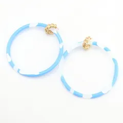 バレンシアガ ピアス フープピアス ブルー ゴールド金具のサムネイル