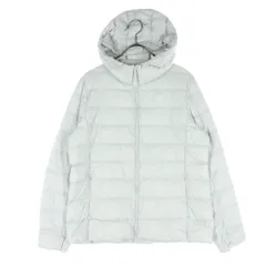 UNIQLO ユニクロ 長袖 ウルトラライトダウンジャケット L ライトグレー 収納袋付 レディース 古着