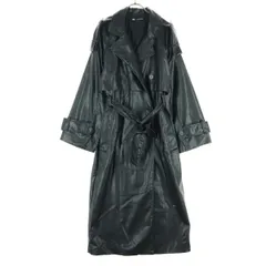 美品 ZARA ザラ フェイク レザーコート M ブラック 合皮 レディース 古着