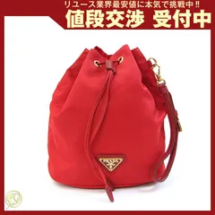  プラダ ポーチ 巾着ポーチ 1N1863 レッド レザー