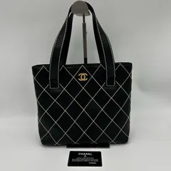 CHANEL（シャネル）ワイルドステッチ トートバッグ ブラック【中古】