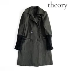 theory  セオリーリュクス ロングコート リブ ニットスリーブ ウール仕立て S チェスターコート日本製