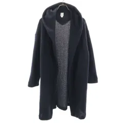 niko and... ニコアンド 長袖 ロング フード ニットカーディガン 3 ネイビー系 レディース 古着