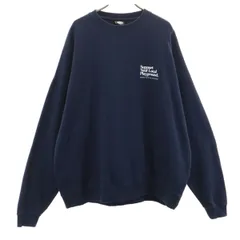 FREAK'S STORE フリークスストア バックプリント 長袖 スウェット トレーナー L ネイビー メンズ 古着