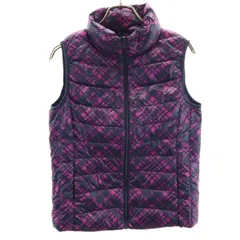 美品 UNIQLO ユニクロ ウルトラライト ダウンベスト S ネイビー 収納袋付き レディース 古着