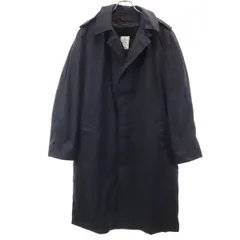 US NAVY アメリカ海軍 80s オールウェザーコート DLA ヴィンテージ ミリタリー ロングコート 36 ブラック系 ライナー メンズ 古着