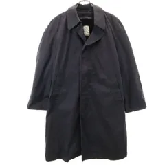 US NAVY アメリカ海軍 80s オールウェザーコート DLA ヴィンテージ ステンカラー ロングコート 36 ブラック系 ライナー メンズ 古着