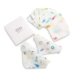 TSD ガーゼハンカチ 赤ちゃん ガーゼ ハンカチ ベビー ガーゼタオル 入浴ガーゼ 綿100% 12枚セット30×30CM