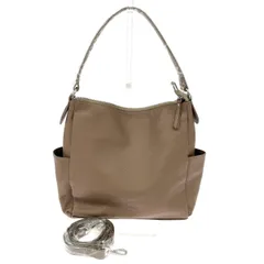 BARCOS バルコス 2WAYショルダーバッグ  ロゴ型押し/レザー    グレージュ レディース / 240001172493