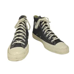 プレイコムデギャルソン PLAY COMME des GARCONS HI STEEL GRAY ハートプリント ハイカットスニーカー メンズ JPN：25.5 