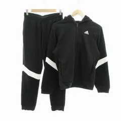 アディダス adidas ジャージ セットアップ パーカー フーディ イージーパンツ ジップアップ ボア M 黒 ブラック FR7219 /HO