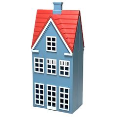 [신속 발송] 폴 윌름센(Poul Willmusen) 하우스형 저금통 코펜하겐 Nyhavn(뉴하운)의 거리 SoDanish 북유럽 세련된 인테리어 잡화 덴마크 네덜란드제 블루 PW-1140-04 0