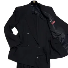 Masquerade Club HOMME ダブルブレスト ブラックフォーマル スーツセットアップ 冠婚葬祭 礼服 喪服 背抜き 黒 ブラック