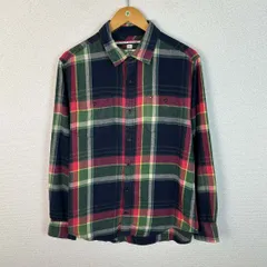 TOMMY HILFIGER トミーヒルフィガー ネルシャツ チェック柄 ロゴ刺繍 襟付き 総柄 マルチカラー XLサイズ メンズ 古着 アメカジ