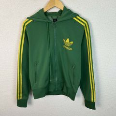 adidas トレフォイル ジップパーカー グリーン L - メルカリ