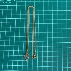 925刻印有　オープンハート型ネックレス　ゴールドカラー　SILVER