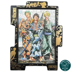 【組立済】ミニパズル150ピース　ワンピース　九州男児（ルフィ、サンジ、ゾロ）