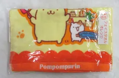 サンリオ ポムポムプリン当りくじ 2023年3月 10.フェイスタオル オレンジ