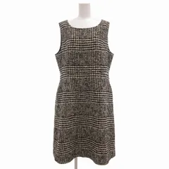 マーリエパーエフデ Maglie par ef-de ワンピース モヘヤ混 ノースリーブ 大きいサイズ 15 白 ホワイト 黒 ブラック /UO ■GY09