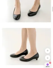 黒色 レディース ローヒール 靴