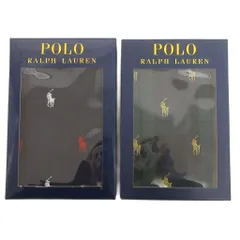 ポロ ラルフローレン POLO RALPH LAUREN 2点 セット トランクス パンツ コットン 総柄 チェック 深緑 紺 ダークグリーン ネイビー L
