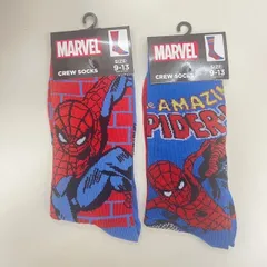1ペア　日本未入荷　アメリカ　キャラクター　スパイダーマン（Spider-Man）マーベル・コミック　こんな靴下　見たことないよね　激レア商品