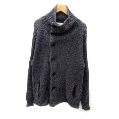 エディション Edition トゥモローランド ニットカーディガン ミドル丈 ハイネック 1 紺 ネイビー /SY37