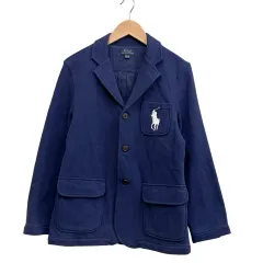 ポロ ラルフローレン POLO RALPH LAUREN ジャケットブレザー ロゴマーク刺繍 ネイビー ボーイズ サイズM 