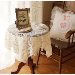 テーブルクロス鍵網レースベージュ韓国カントリーナチュラルレトロ可愛いお洒落上品春