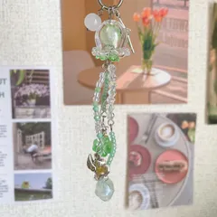 ウィッシュコア　黄緑　クラゲキーホルダー