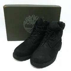 ティンバーランド 6インチ プレミアムブーツ 12907 ワークブーツ シューズ ボーイズ レディース 24サイズ ブラック Timberland 【中古】