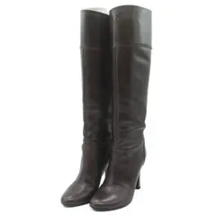 ダイアナ ロングブーツ レザー ハイヒール シューズ ブランド 靴 レディース 23サイズ ブラウン DIANA 【中古】