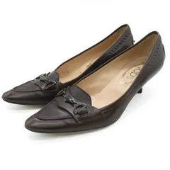 トッズ ローファーパンプス ビット シューズ ブランド 靴 イタリア製 レディース 36.5サイズ ブラウン TOD'S 【中古】