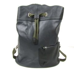 希少 プラダ リュック クロコ型押 レザー ナイロン カーキ グリーン