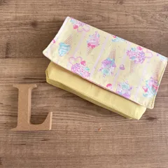 No.48 ちょこっと大きめ横入れお弁当袋 L size✳︎メルヘンアイスクリーム
