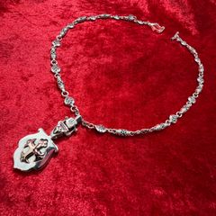 美品 タイニーボーンネックレス 50cmx25.4gブラッディマリー/Bloody