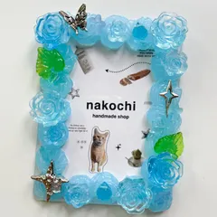 紫陽花カラー　水色×ブルー　ホイップデコ　トレカケースデコ