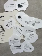 うねうね型がおしゃれ♡ほかと被らない♡選び取りカードセット ¦ お名前いり台紙付き