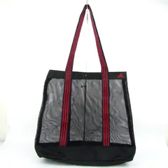 アディダス トートバッグ メッシュ スポーツバッグ 肩掛け 鞄 ブランド レディース メンズ ブラック adidas 【中古】