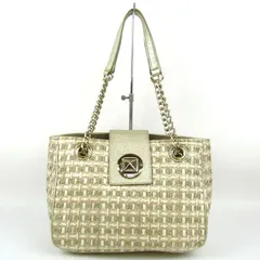 ケイトスペード トートバッグ ツイード チェーン ショルダーバッグ 鞄 ブランド レディース ベージュ Kate Spade 【中古】
