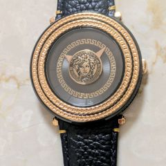稼働 美品 VERSACE 腕時計 ゴールド メンズ 純正ベルト 3797 - メルカリ