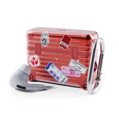 miak AirPods Pro (第2世代/第1世代）ケース カバー キャリーケース  ハードケース スピーカーホール LED表示対応  MA24917APP2 レッド【 国内正規品 】