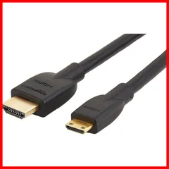【即日発送】テレビ用 HDMIケーブル 1.8m(タイプAオス - ベーシック ミニタイプCオス)ハイスピード ブラック