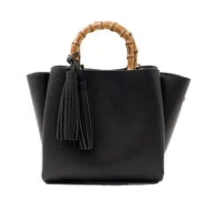 [VITAFELICE] ヴィータフェリーチェ バンブーハンドル2wayミニバッグ レディース inb-90032p (ブラック) [ブラック]