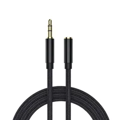 3.5mm オーディオ延長ケーブル 3極/イヤホン AUX 延長ケーブル ヘッドホン オス-メス 多重シールド 24K金メッキコネクタ スマホ/PC/TV/モニター/イヤホン/スピーカーに対応 1M