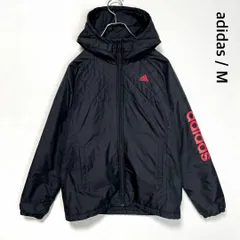 アディダス　中綿入り　キルティングジャケット　フード付き　ジップアップ　ブラック　レディース　Mサイズ　adidas